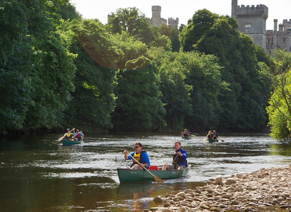 Canoes on the River Blackwater below Lismore Castle